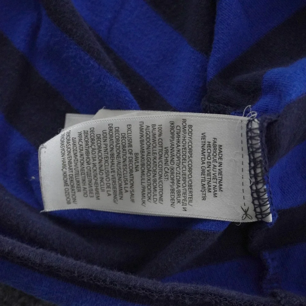 Polo Ralph Lauren T-Shirt Mens L Blue Striped Short Sleeve Pony Logo